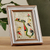 Painted glass decorative home accent, 'Birdy N' - Traditional Painted Glass Decorative Letter N Home Accent