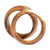 Wood band rings, 'Natural Duo' (pair) - 2 Hand-Carved Apricot Wood Band Rings with Natural Finish