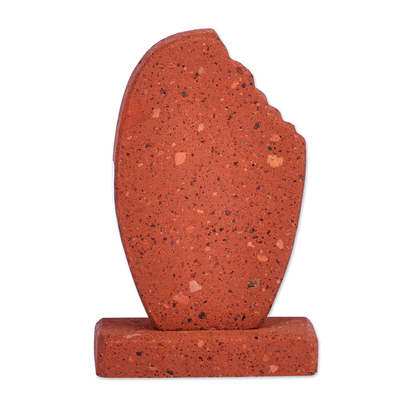 Escultura de estela de piedra de toba - Escultura de estela de khachkar de piedra de toba marrón tallada a mano