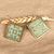Brass dangle earrings, 'Armenian Rhombus' - Brass Rhombus Dangle Earrings with Oxidized Antique Finish