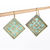 Brass dangle earrings, 'Armenian Rhombus' - Brass Rhombus Dangle Earrings with Oxidized Antique Finish