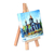 Pintar con caballete de madera - Acuarela impresionista de la catedral de día