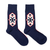 Cotton blend socks, 'Gyumri Experience' - Cotton Blend Socks Featuring Traditional Armenian Motifs