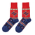 Cotton blend socks, 'Geghard's Energy' - Cotton Blend Socks with Traditional Armenian Themes