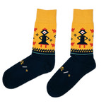 Cotton blend socks, 'Armenian Heritage' - Cotton Blend Socks Featuring Traditional Armenian Themes