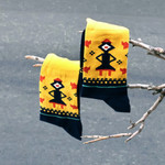 Cotton blend socks, 'Armenian Heritage' - Cotton Blend Socks Featuring Traditional Armenian Themes