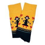 Cotton blend socks, 'Armenian Heritage' - Cotton Blend Socks Featuring Traditional Armenian Themes