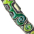 Brass pendant necklace, 'Eternal Green' - Hand-Painted Green Brass Pendant Necklace from Armenia