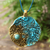 Turquoise pendant necklace, 'Facets of Hope' - Blue and Golden-Toned Turquoise Pendant Necklace