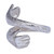 Sterling silver wrap ring, 'You Belong with Me' - Sterling Silver Wrap Ring of Hands with Henna Tattoo