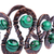 Malachite cuff bracelet, 'Sevan's Mysticism' - Antiqued-Finished Malachite and Copper Cuff Bracelet
