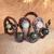 Jade cuff bracelet, 'Sevan's Vitality' - Antiqued-Finished Jade and Copper Cuff Bracelet