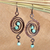 Copper dangle earrings, 'Swirls of Eden' - Antiqued Finished Spiral Copper Dangle Earrings from Armenia
