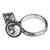 Sterling silver charm ring, 'Homeland Rhythm' - Traditional Oxidized-Finished Sterling Silver Charm Ring