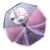 Soporte para joyas de cerámica esmaltada - Soporte de joyería para paraguas de cerámica rosa y gris esmaltado Catchall