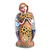 Escultura de cerámica - Escultura de cerámica de ángel floral caprichosa hecha a mano