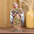 Escultura de cerámica - Escultura de cerámica de ángel floral caprichosa hecha a mano