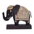 Escultura de madera - Escultura de elefante de madera negra geométrica y minimalista