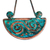 Copper dangle earrings, 'Swirl Touch' - Traditional Oxidized Copper Dangle Earrings from Armenia