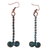 Copper dangle earrings, 'Spiral Allure' - Torsade and Spiral-Themed Oxidized Copper Dangle Earrings