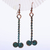 Copper dangle earrings, 'Spiral Allure' - Torsade and Spiral-Themed Oxidized Copper Dangle Earrings