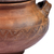 Tarro decorativo de terracota. - Tarro decorativo de terracota marrón con tapa hecho a mano en Armenia