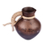 Terracotta decorative vase, 'Mighty Bezoar Goat' - Handmade Terracotta Decorative Vase with Jute Rope Accents
