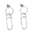 Sterling silver dangle earrings, 'Timeless Clip' - Polished Paper Clip-Shaped Sterling Silver Dangle Earrings