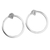 Sterling silver drop earrings, 'Dame Nimbus' - Round Sterling Silver Drop Earrings with Diamond Motifs