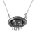 Sterling silver pendant necklace, 'Spring Portrait' - Antique Sterling Silver Pendant Necklace with Floral Motif