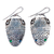 Sterling silver dangle earrings, 'Ancestral Inspiration' - 925 Silver Synthetic Blue and Green Sapphire Dangle Earrings