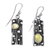 Sterling silver dangle earrings, 'Twilight Lights' - Sterling Silver Yellow Synthetic Sapphire Dangle Earrings