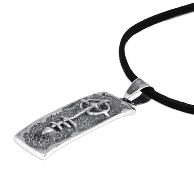 Herren-Halskette mit Anhänger aus Sterlingsilber - Herren-Halskette mit Anhänger „Heiliger Thaddäus“ aus Sterlingsilber