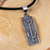 Sterling silver pendant necklace, 'Signs of Courage' - Men's Bull Petroglyph Sterling Silver Pendant Necklace