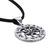 Sterling silver pendant necklace, 'Solar Emblem' - Sun-Themed Round Sterling Silver Pendant Necklace
