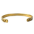 Brass cuff bracelet, 'Dawn Triangles' - Polished Triangle-Patterned Brass Cuff Bracelet from Armenia