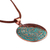 Copper pendant necklace, 'Sun Symbol' - Oxidized Copper Pendant Necklace with Armenian Sun Symbol