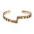 Brass cuff bracelet, 'Dawn Snake' - Snake-Inspired Brass Cuff Bracelet with Geometric Motifs