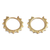 Gold-plated hoop earrings, 'Glorious Summer Me' - Sun-Themed Modern Gold-Plated Hoop Earrings from Armenia