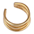 Gold-plated ear cuff, 'Three Golden Lives' - Modern Three-Strand Gold-Plated Ear Cuff from Armenia