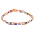Leather and agate beaded choker, 'Summery colours' - Multicolour Agate Beaded Choker Necklace with Leather Accents