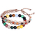 Agate beaded bracelets, 'colourful Agate' (set of 2) - Set of 2 Agate Beaded Bracelets Handcrafted in Armenia