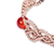 Carnelian macrame bracelet, 'Fire Duchess' - Handmade Beige Cotton Macrame Bracelet with Carnelian Bead