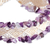 Amethyst macrame beaded bracelet, 'Wise Dreams' - Handwoven Cotton and Amethyst Macrame Beaded Bracelet