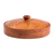 Caja decorativa de madera - Caja decorativa redonda pulida de madera de haya marrón con tapa