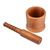 Wood mortar and pestle, 'Forest Mixture' - Hand-Carved Beechwood Mortar and Pestle from Armenia
