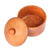 Wood sugar bowl, 'Sweet Delight' - Hand-Carved Natural Brown Beechwood Sugar Bowl