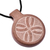 Stone pendant necklace, 'My Hope' - Round Brown Stone Pendant Necklace from Armenia
