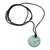 Stone pendant necklace, 'My Kindness' - Dove-Themed Green Stone Pendant Necklace from Armenia