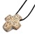 Collar colgante de piedra - Collar con colgante de cruz de piedra amarilla floral de Armenia